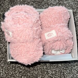UGG Soft Pink Fluffy Slippers